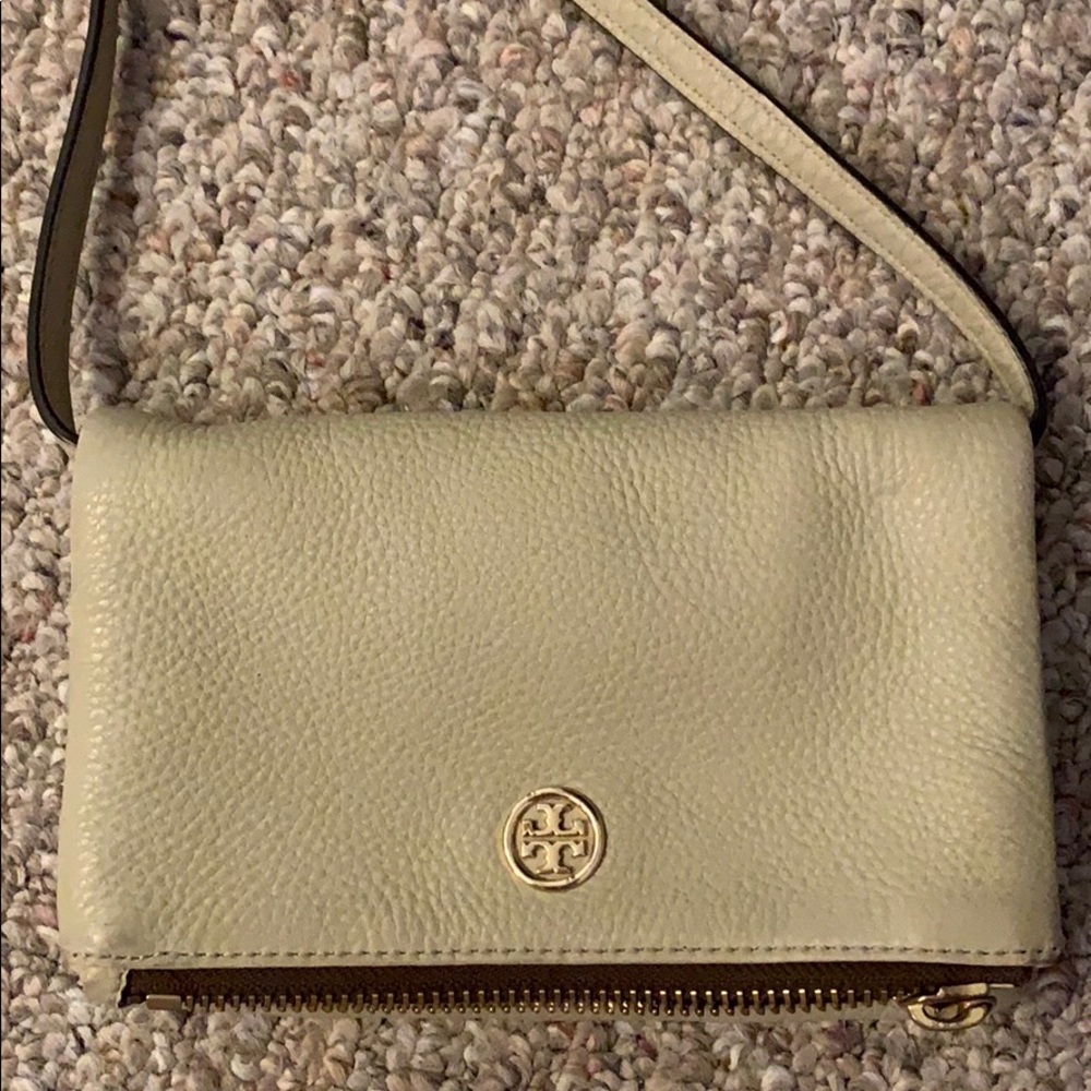 Tory Burch -beige crossbody bag w adjustable strap